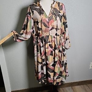 Torrid Multicolor Long Sleeve Dress